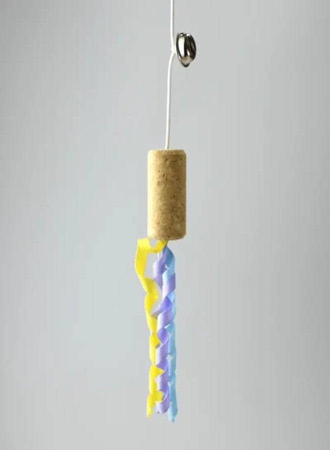 KittuPet 1pc Colorful Ribbon Decor Cat Teaser Stick with Bell for Pets - Image 5